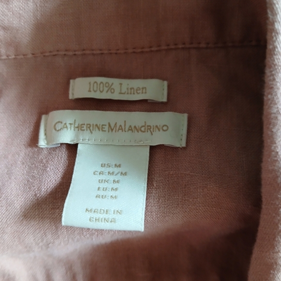 Cathrine Malandrino 100% Linen Wrap Dress Nwot Size M - Picture 4 of 5